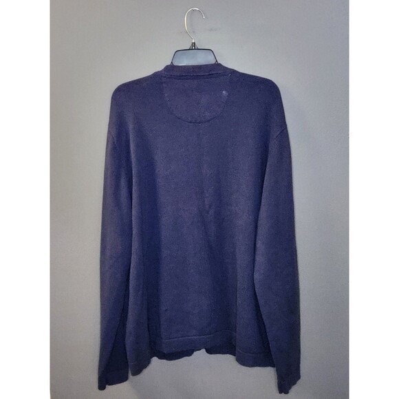 GH Bass Cardigan Sweater Men's 2XL Blue 100% Cotton Classic Preppy Grandpa - Picture 3 of 6
